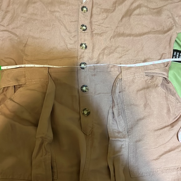 Button Front Utility Jumpsuit. medium but runs big. Please refer to measurement. - Picture 9 of 11